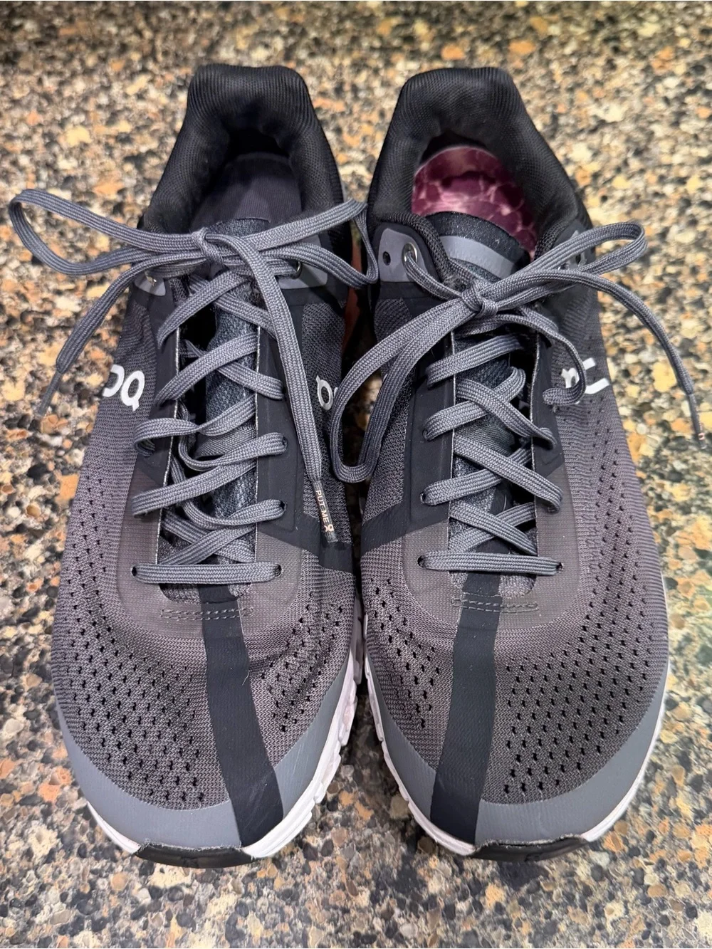 On Running Cloudtech Women's Gray and Pink Running Shoes 7.5